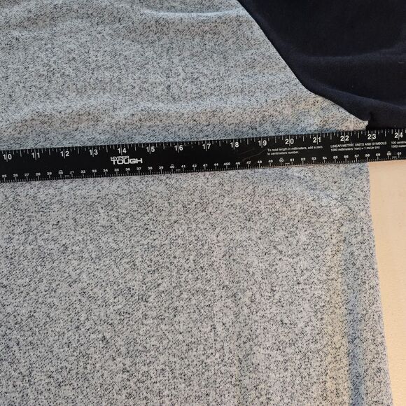 Frank & Oak Sweatshirt Men's XL Long Sleeve Colorblock Gray & Black - Picture 10 of 16